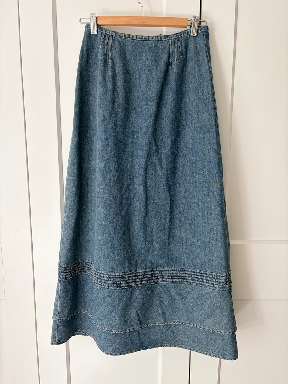 J. Jill Out of the Blue Denim A Line Maxi Skirt | 6